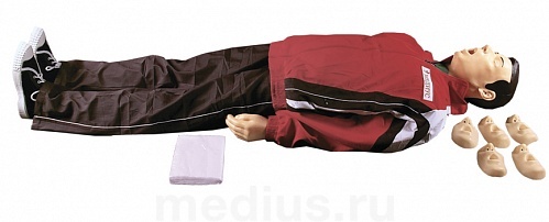 Тренажер сердечно - легочной и мозговой реанимации пружинно - механический - манекен.